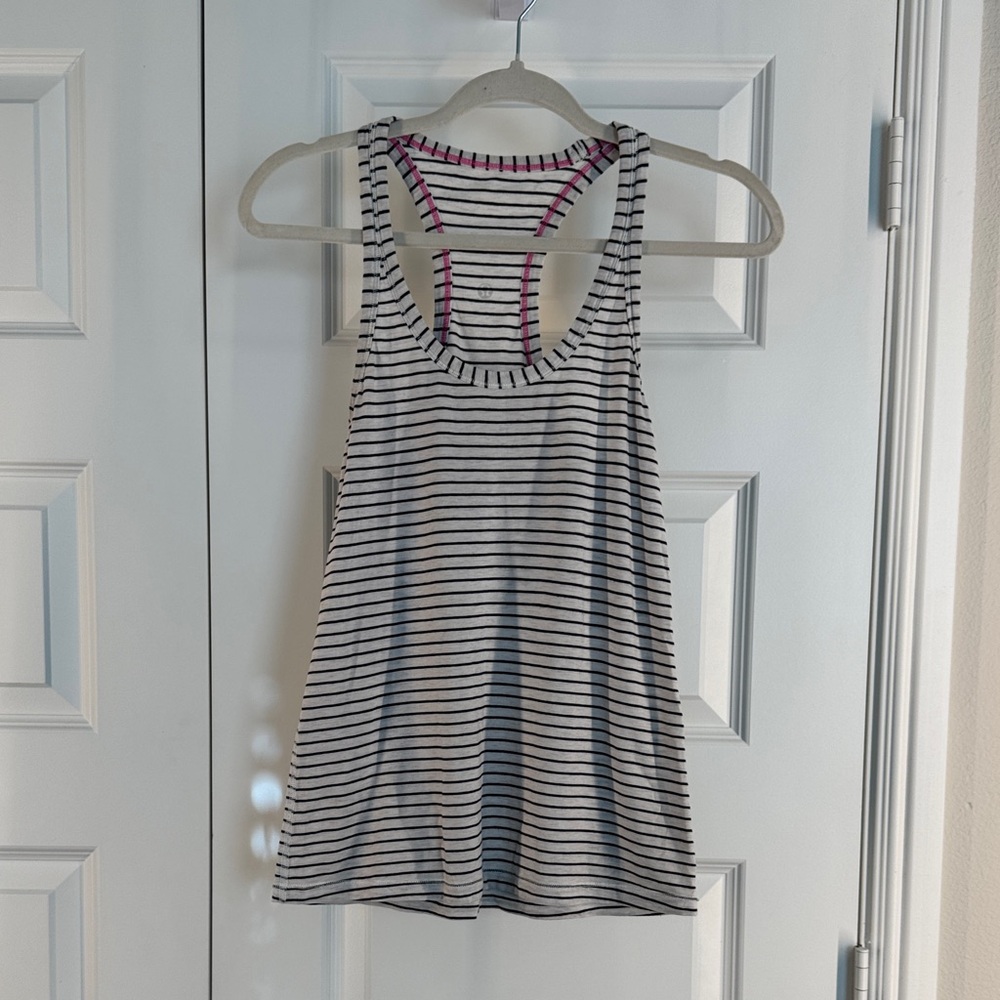 RARE Lululemon Reversible Striped Racerback Tank Top size 6